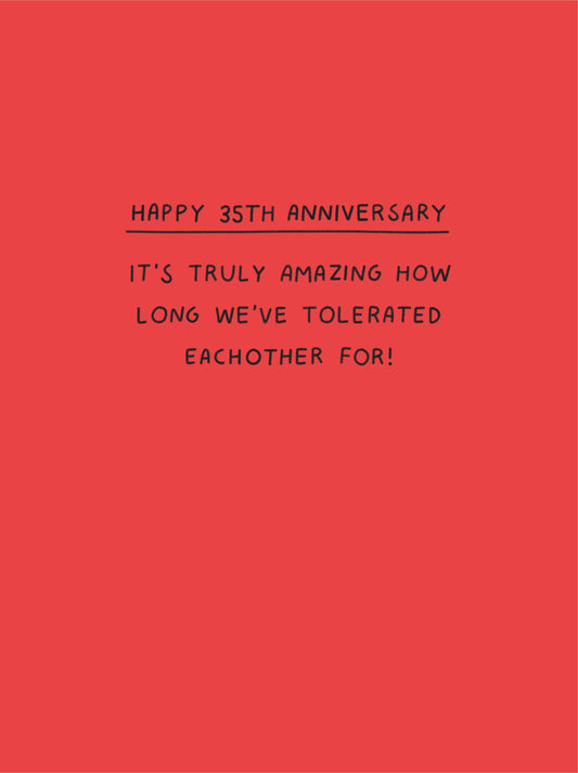 Happy Thirty Fifth Anniversary Card