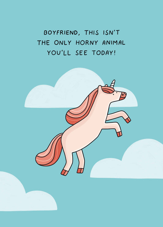 Boyfriend Horny Animal Card