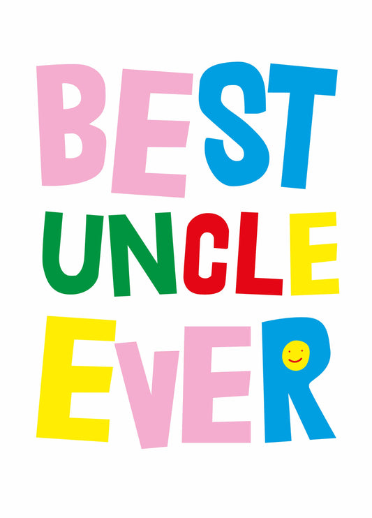 Smiley Best Uncle Ever Card