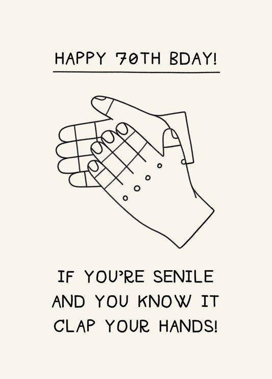 Happy 70th Bday Card