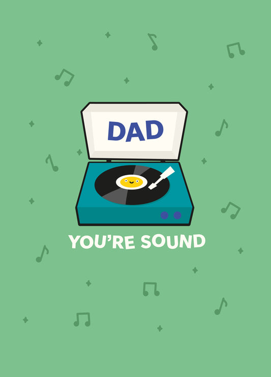 Sound Vinyl Father's Day Card