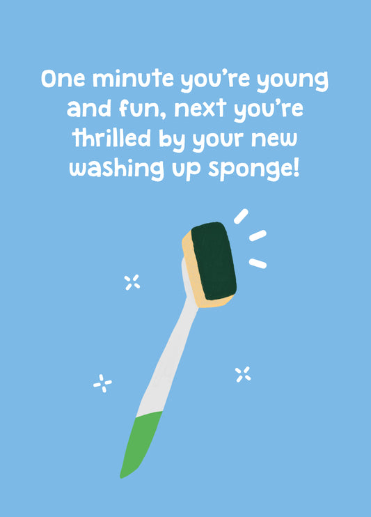 Washing Up Sponge Birthday Card