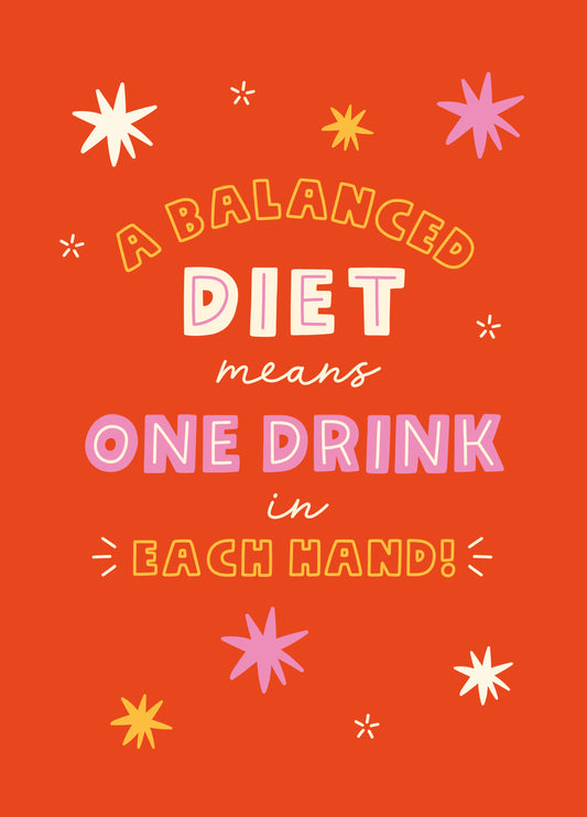 Balanced Diet Birthday Card