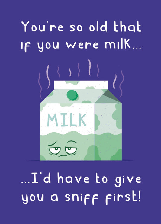 Sniff Milk Birthday Card