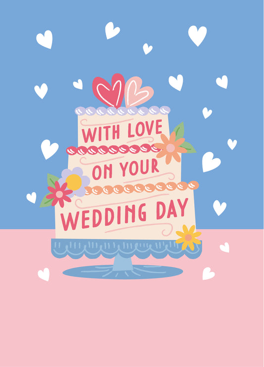 Cake With Love Wedding Card