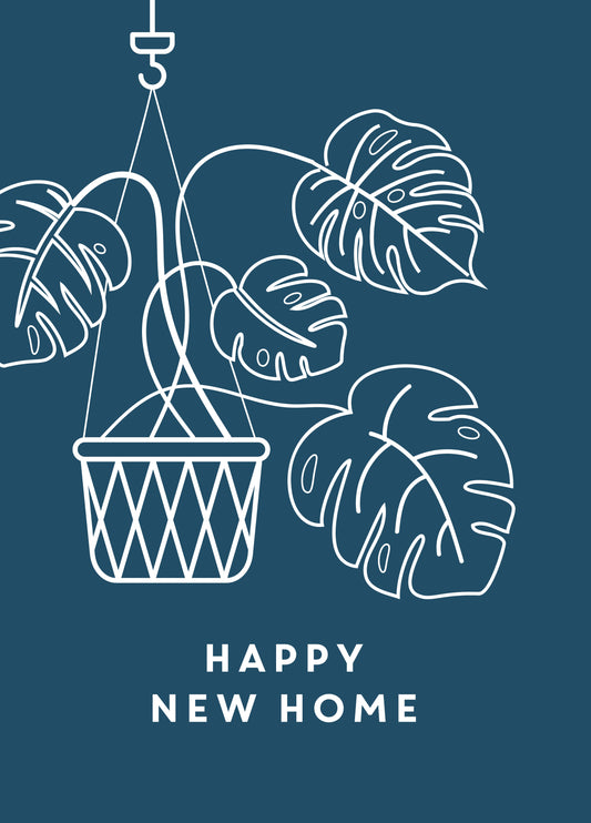 Hanging Plant New Home Card