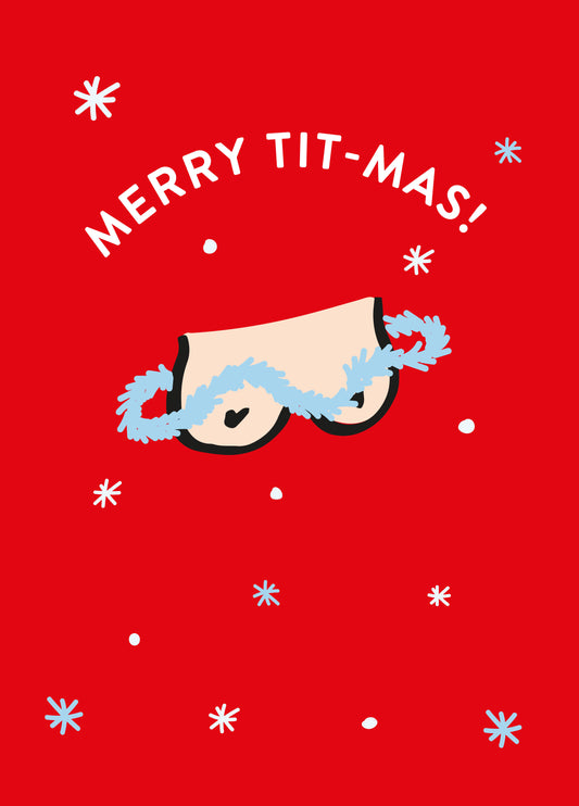 Tinsel Tit-Mas Christmas Card