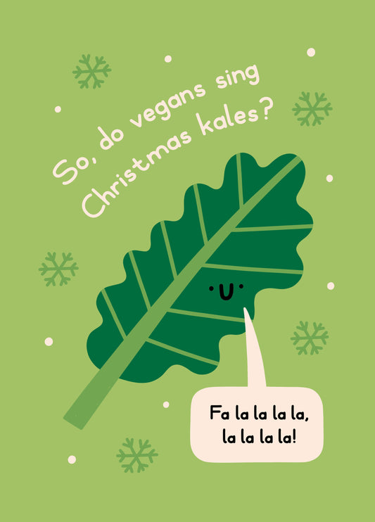 Vegan Kales Christmas Card