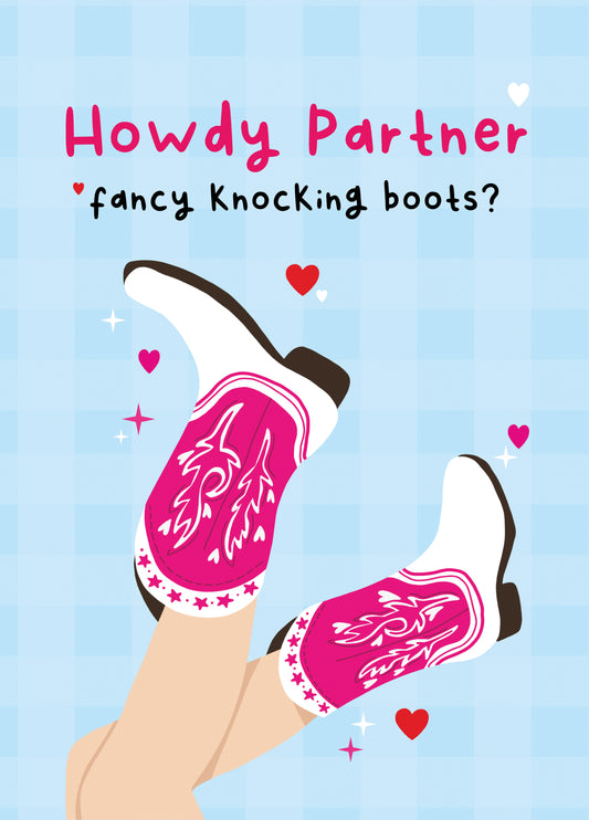 Knocking Boots Valentine's Card