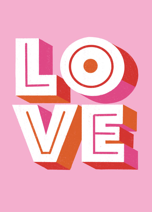 Love Bold Type Valentine's Card