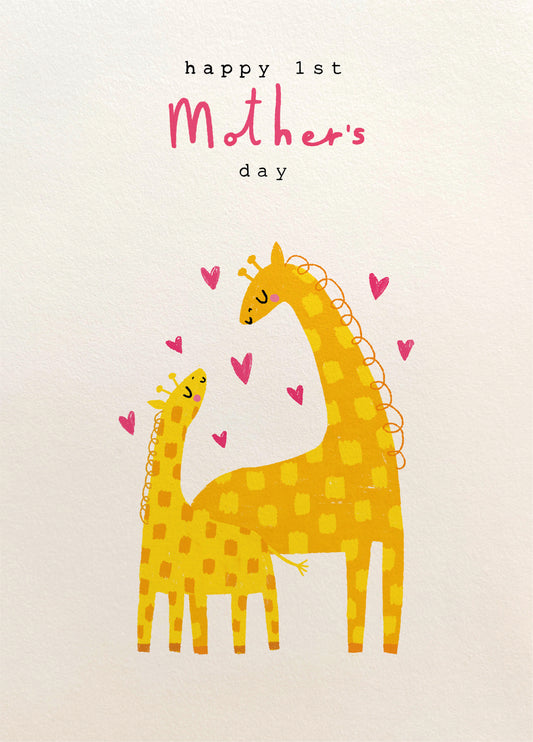 Giraffes 1st Mother's Day Card