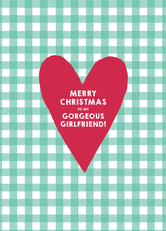 Gorgeous Girlfriend Heart Christmas Card