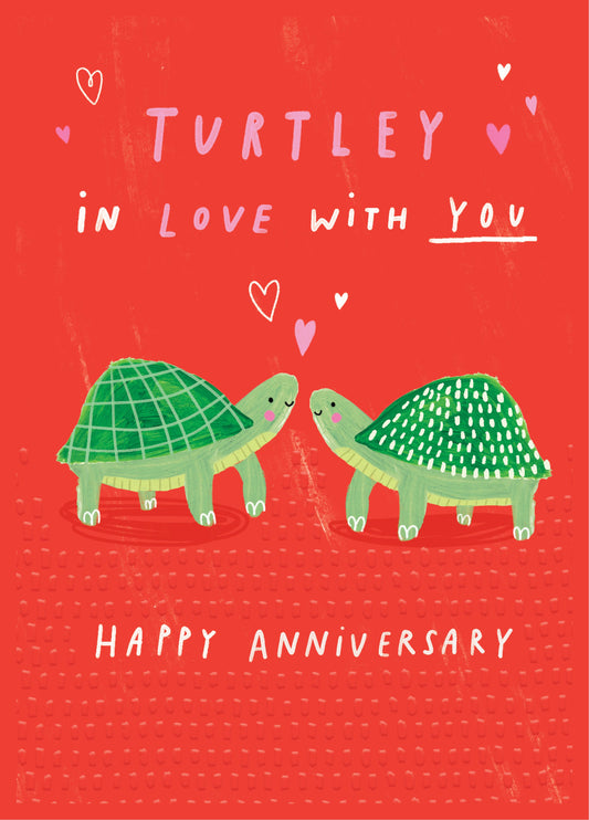 Turtley In Love Anniversary Card