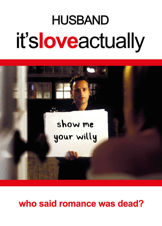 Husband Love Actually Christmas Card