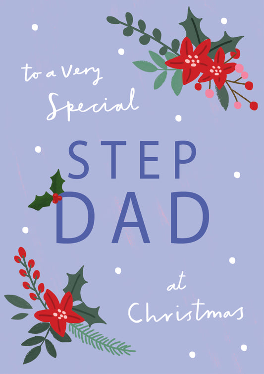 Step Dad Winter Foliage Christmas Card