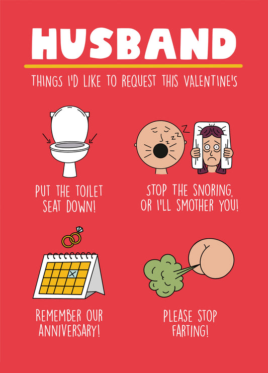 Husband Requests Valentine's Card