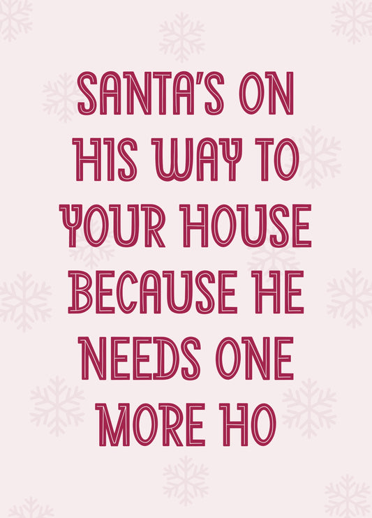 One More Ho - Funny Christmas Card