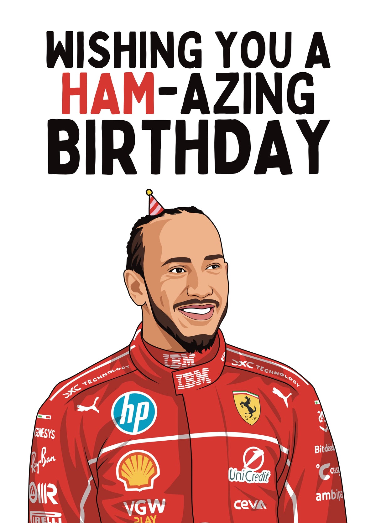 Hamazing Birthday - F1 Birthday Card