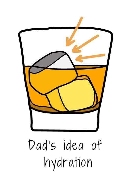 Dad Alcohol Hydration Card
