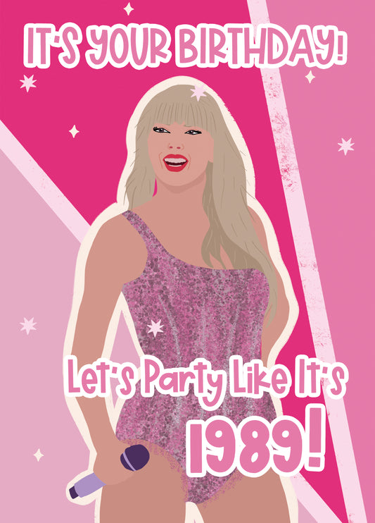 Taylor Swift 1989 Birthday Card