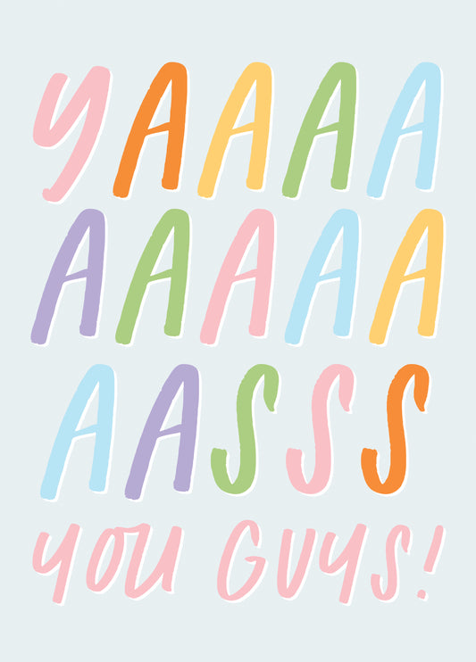 Yasss You Guys LGBTQ+ Wedding Card