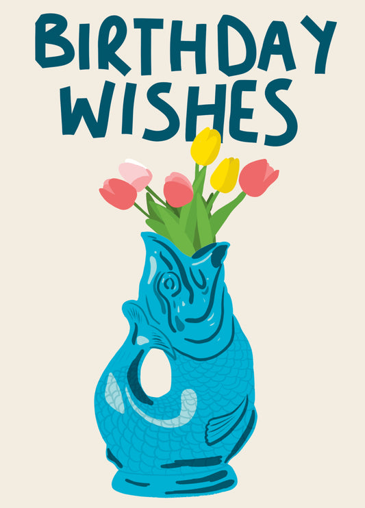 Glug Jug Birthday Wishes Card