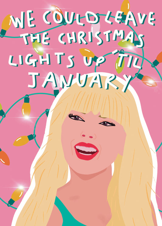 Christmas Light Swiftie Christmas Card