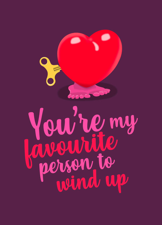Cheeky Wind-Up Toy Valentine's Card