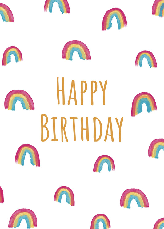 Happy Birthday Rainbows Card