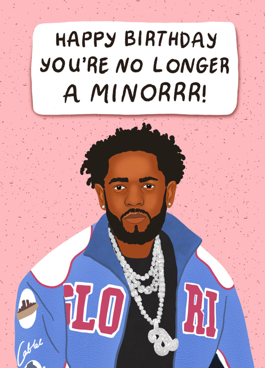 Funny Kendrick Lamar Super Bowl Birthday Card