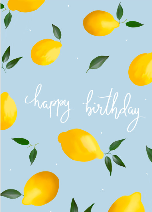 Lemon Happy Birthday Card