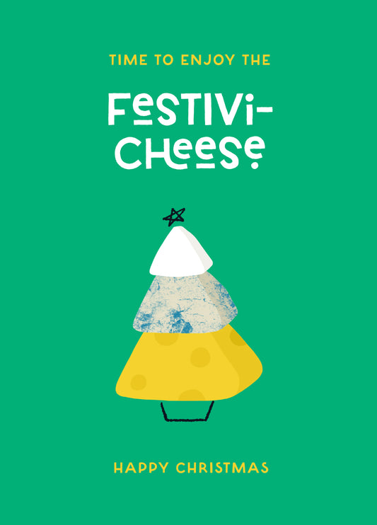 Festivi-Cheese Cheese Christmas Card