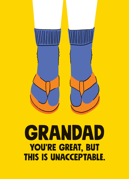 Grandad Sandals Card