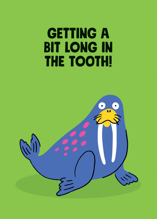 Getting A Bit Long In The Tooth Birthday Card