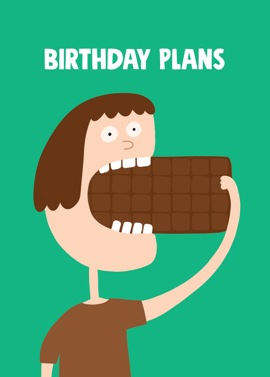 Chocolate Birthday Plans Card