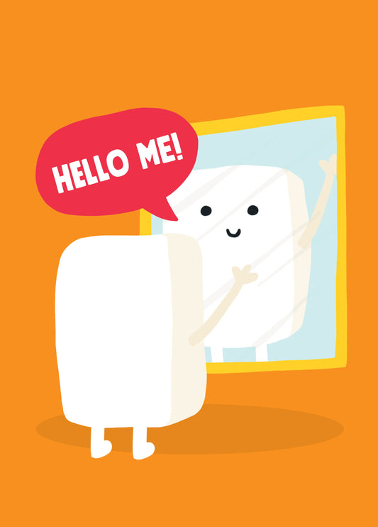 Halloumi Mirror Pun Card