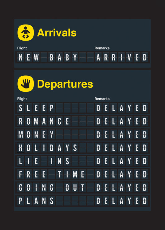 Arrivals New Baby Card