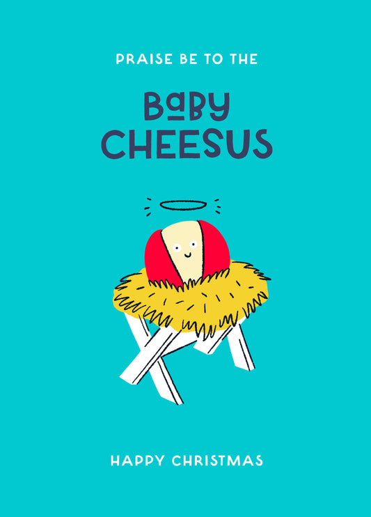 Cheesus Cheese Christmas Card