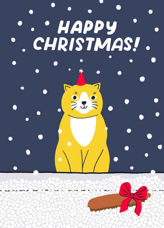 Enjoy Your Gift Cat Christmas Card