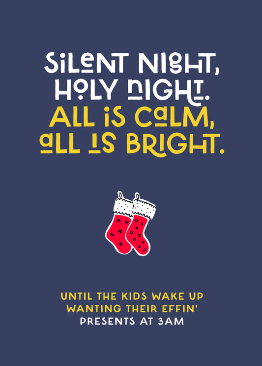 Silent Night Christmas Card