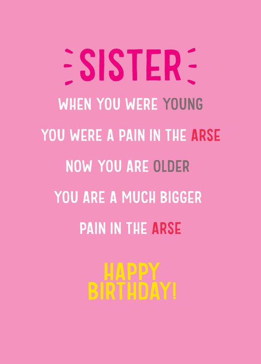 Sister, When You Were Young... Card