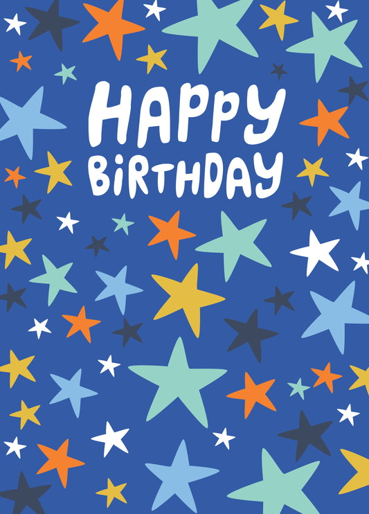 Happy Birthday Stars Card