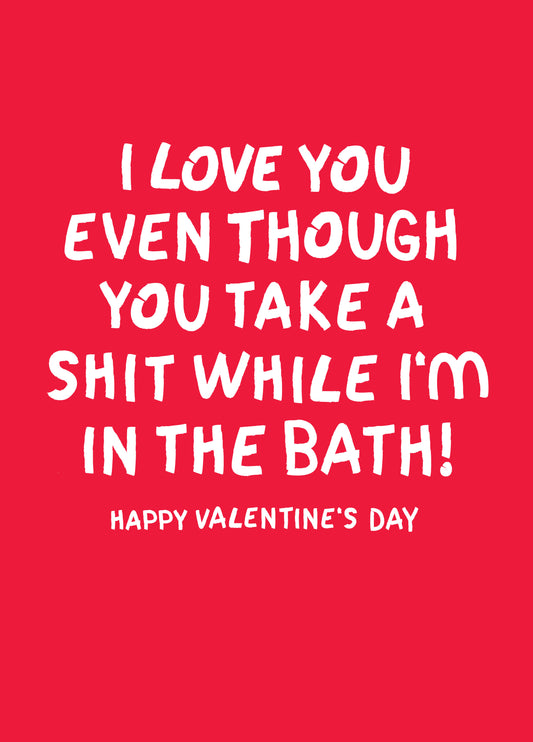 I Love You Even Though You Take A Shit Card