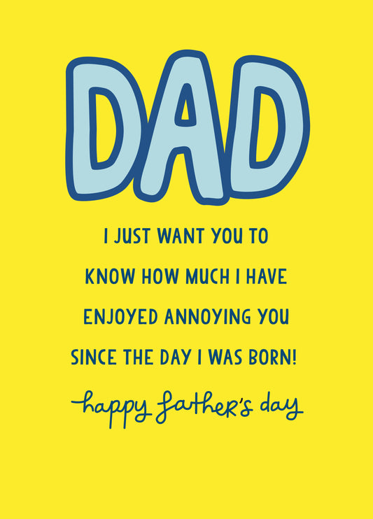 Dad I Just Want You To Know... Card