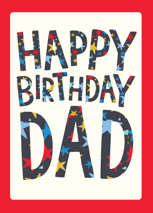 Birthday Dad Starry Type Card