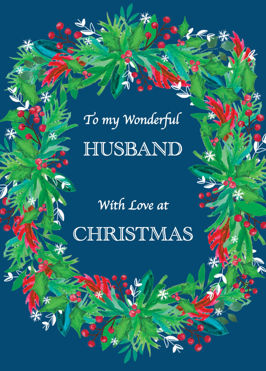 To My Wonderful Husband With Love At Christmas
