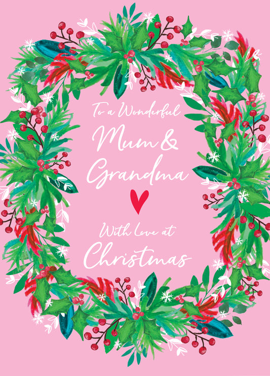 To A Wonderful Mum & Grandma With Love At Christmas