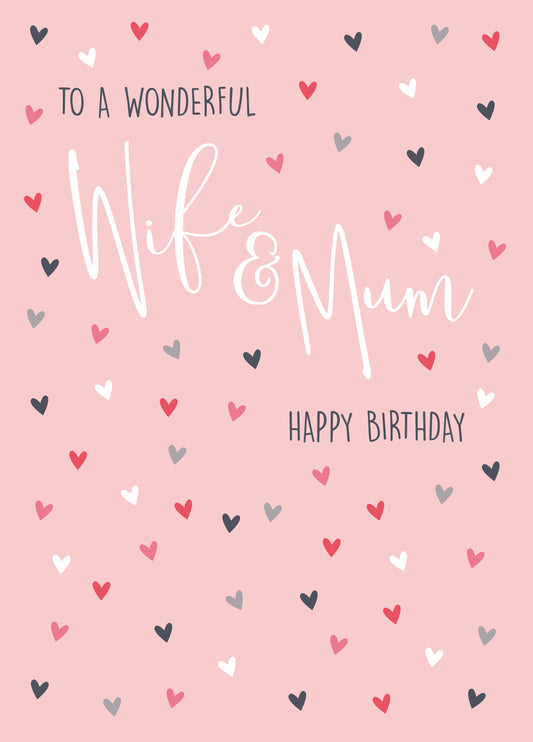 To A Wonderful Wife & Mum Card