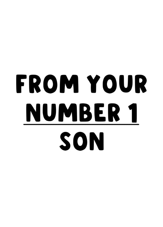From Number One Son Card