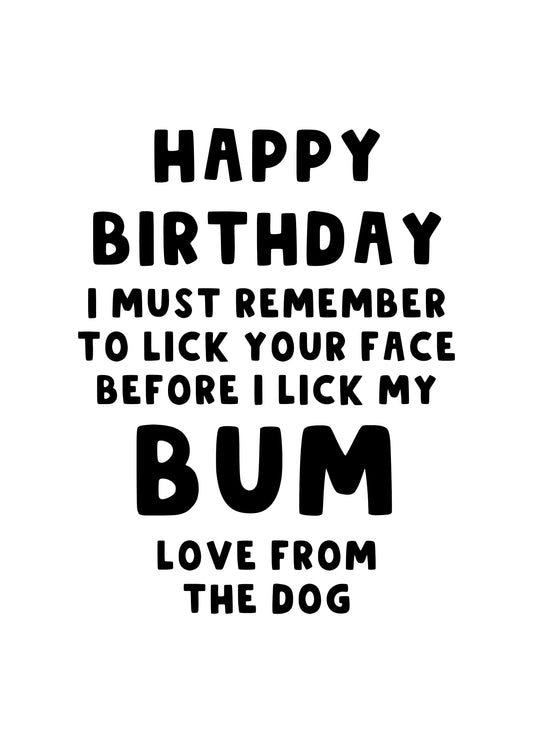 Birthday Wishes From The Dog Card